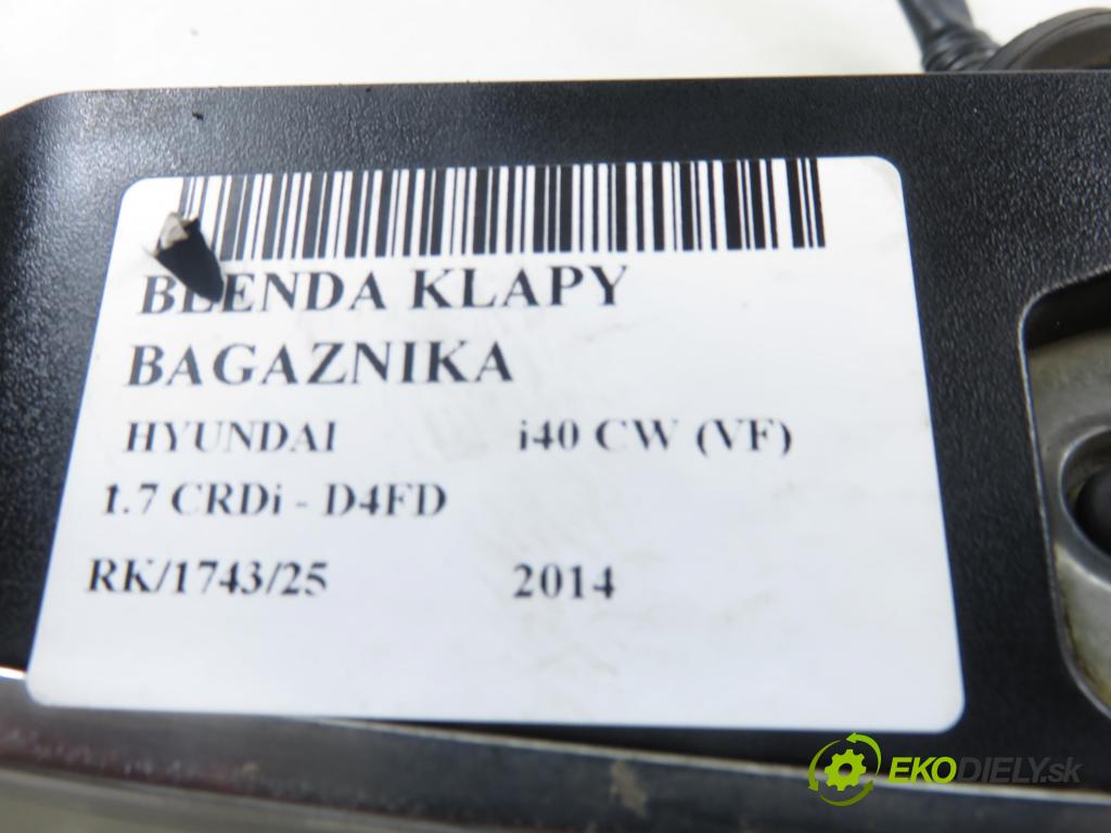HYUNDAI i40 CW (VF) KOMBI 2014 100,00 1.7 CRDi 136 - D4FD 1685,00 zadní část - čelo dveří kufr 873123Z100