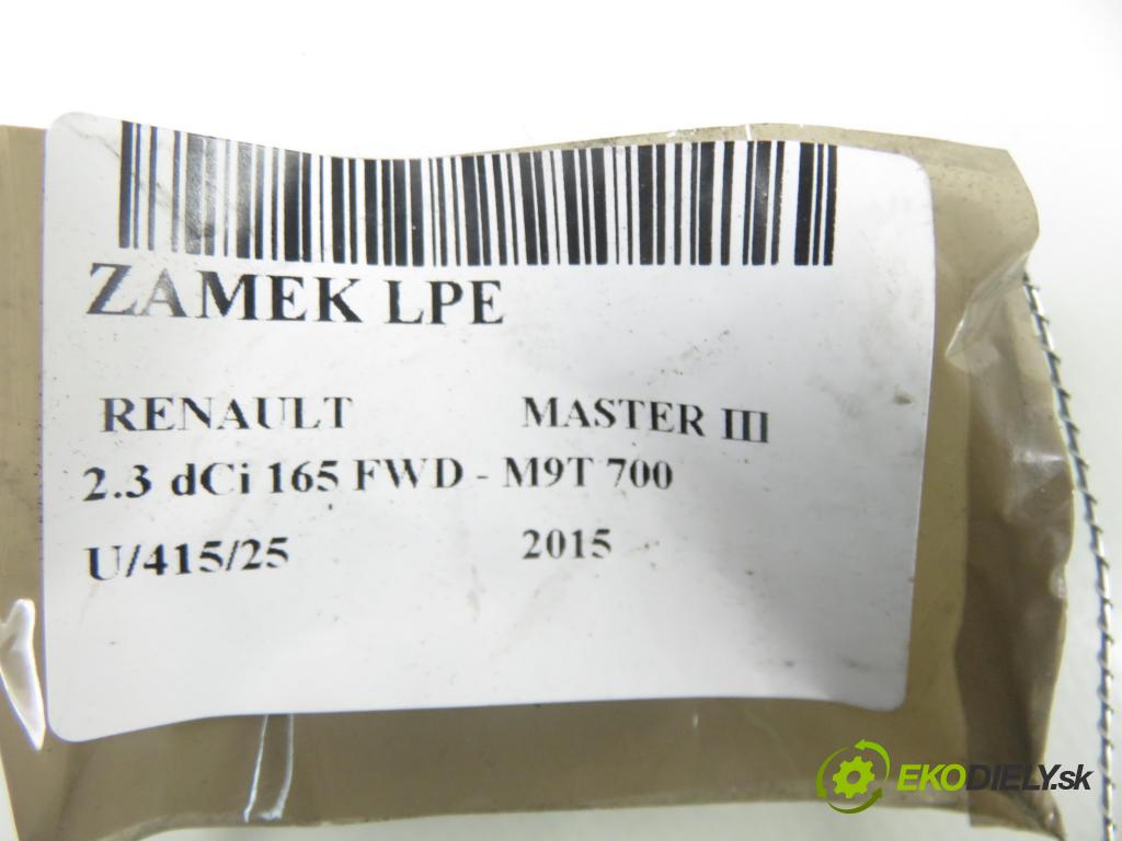 RENAULT MASTER III Platforma / podwozie (EV, HV, UV) KABINA/PLATFORMA 2015 0,00 2.3 dCi 165 FWD - M9T 700 2298,00 zámok 805030009R