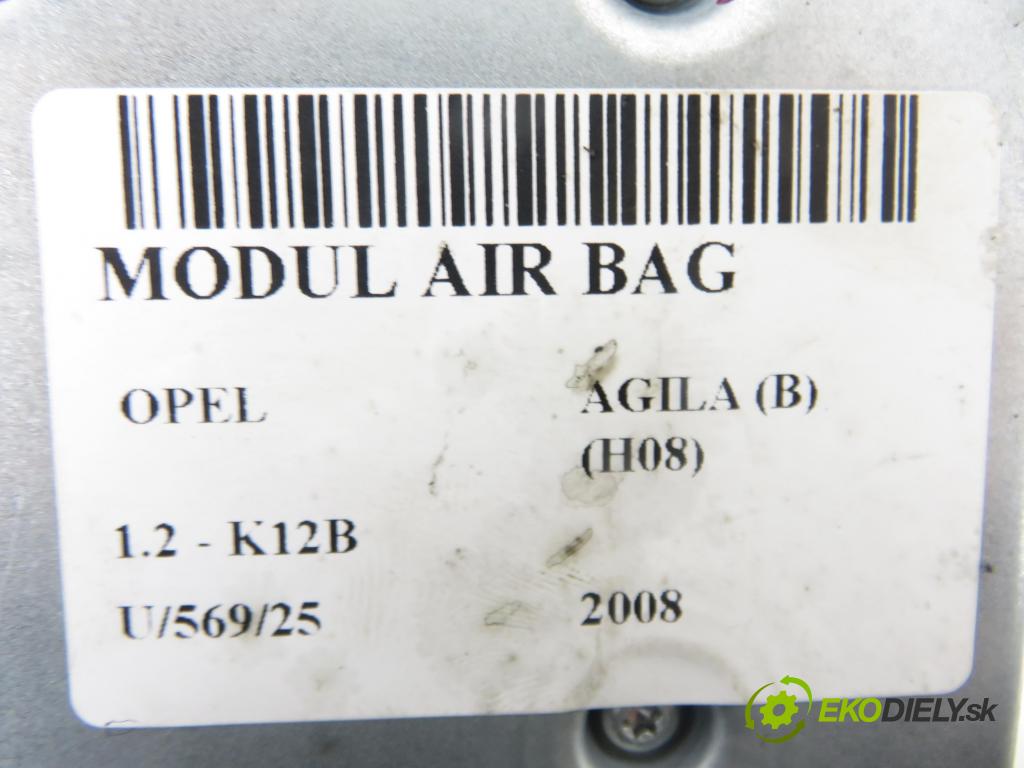 OPEL AGILA (B) (H08) HB 2008 0,00 1.2 - K12B 1242,00 MODUL air BAG 3891052K80 ; 610631000