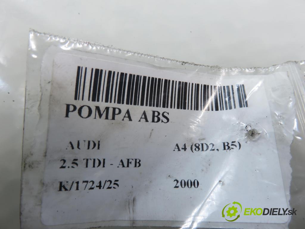 AUDI A4 (8D2, B5) SEDAN 2000 110,00 2.5 TDI - AFB 2496,00 Pumpa ABS 0273004358 ; 0265220525 (Pumpa ABS)