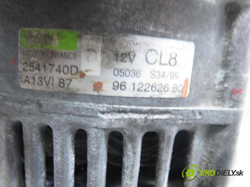 FIAT DUCATO (230_) FURGON 1999 50,00 1.9 D - DJY 1905,00 Alternátor 9612262680 ; 2541740D (Alternátor)