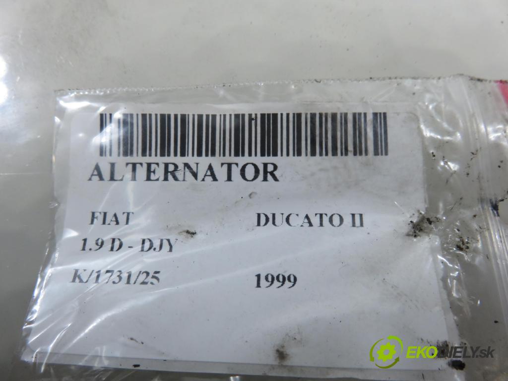 FIAT DUCATO (230_) FURGON 1999 50,00 1.9 D - DJY 1905,00 Alternátor 9612262680 ; 2541740D (Alternátor)