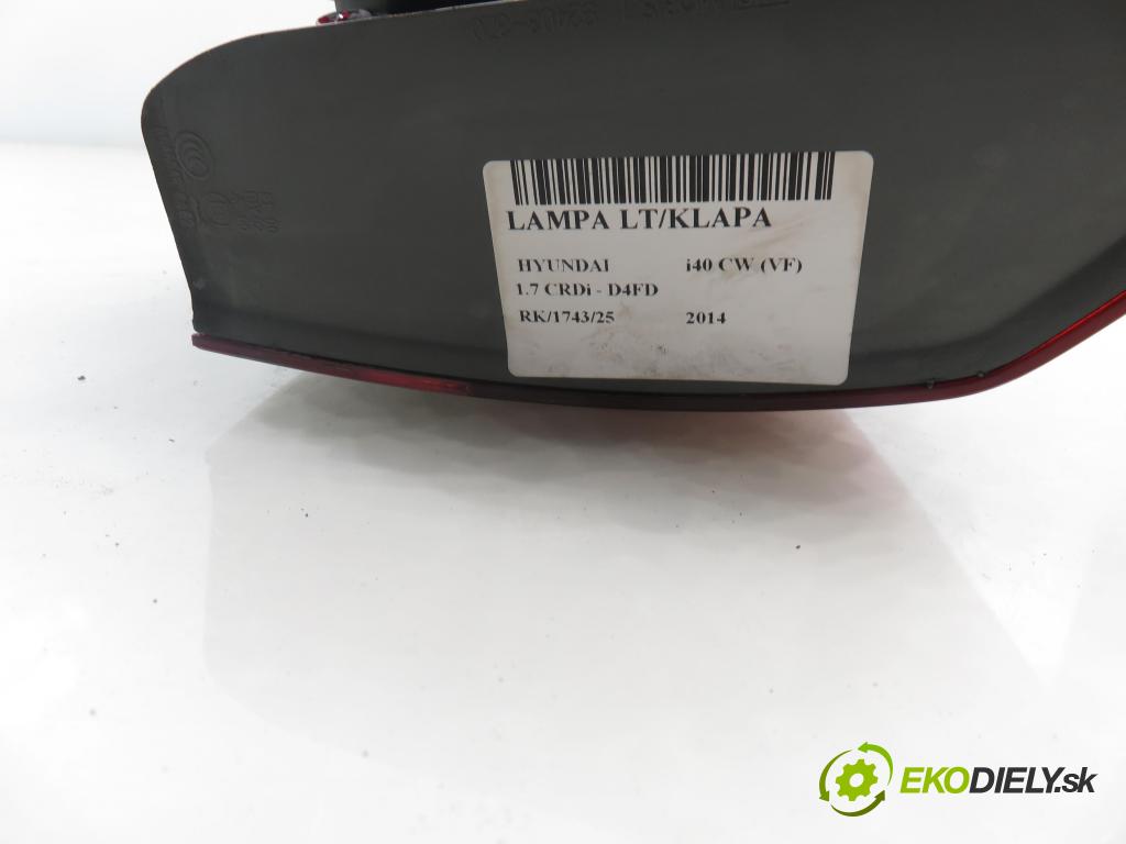 HYUNDAI i40 CW (VF) KOMBI 2014 100,00 1.7 CRDi 136 - D4FD 1685,00 Svetlo ľavé zadné kufor 924033Z001