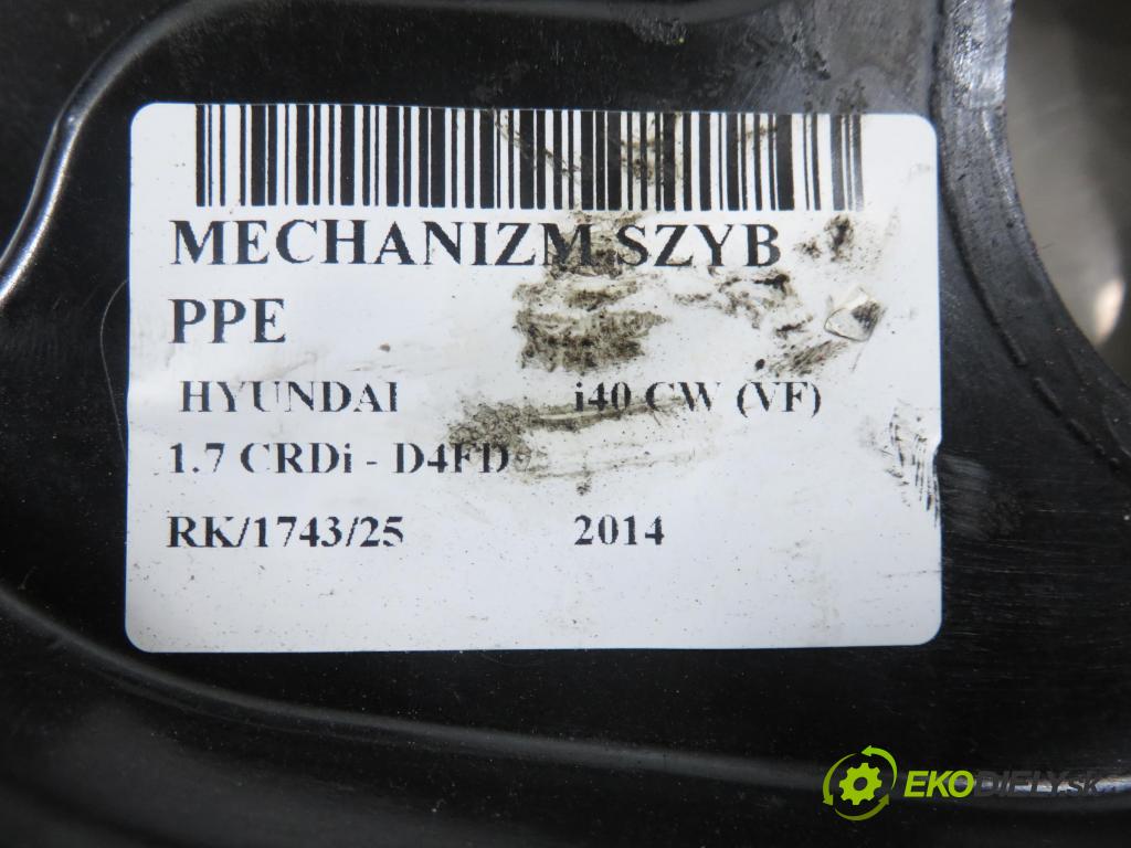 HYUNDAI i40 CW (VF) KOMBI 2014 100,00 1.7 CRDi 136 - D4FD 1685,00 mechanismus oken PPE 824803ZXXX