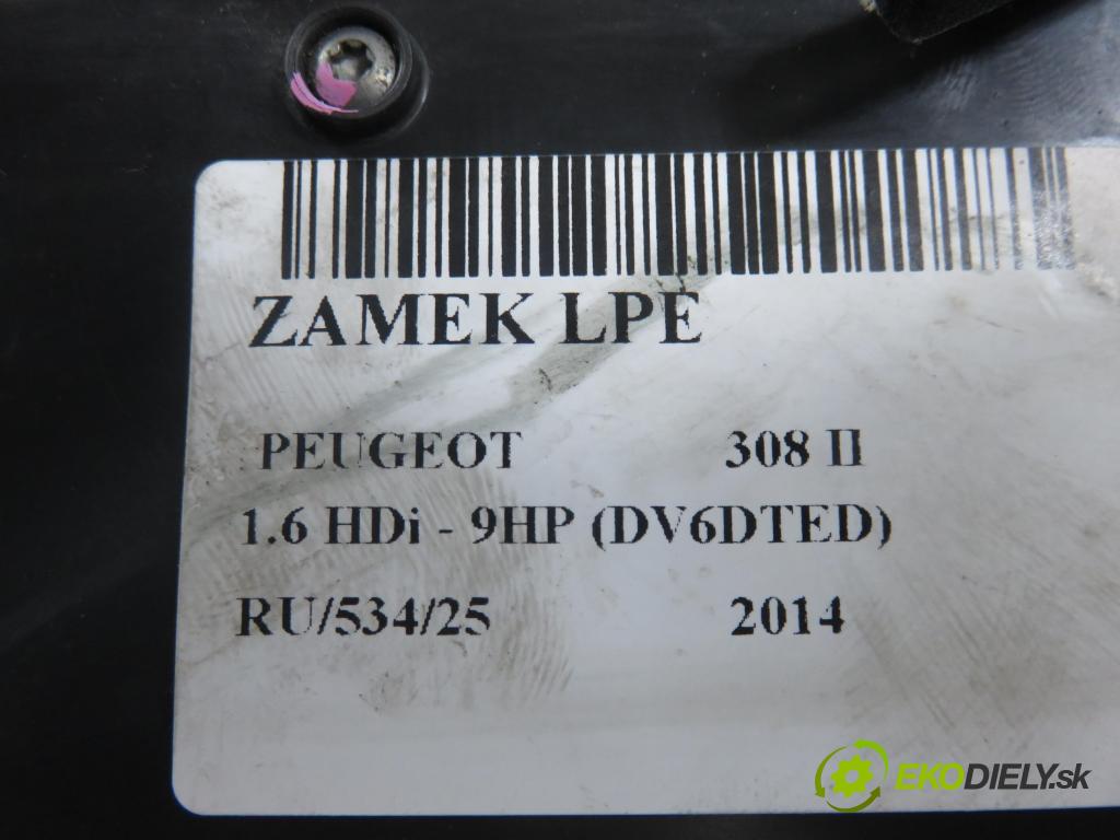 PEUGEOT 308 II HB 2014 68,00 1.6 HDi - 9HP (DV6DTED) 1560,00 zámok 9807954380