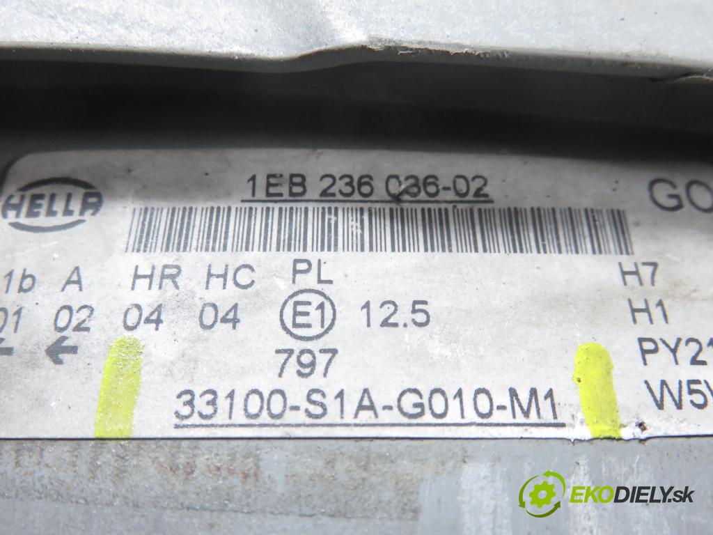 HONDA ACCORD VI (CK, CG, CH, CF8) SEDAN 1999 100,00 1.8 i (CG8) - F18B2 1850,00 Svetlo PP 33100S1AG010M1