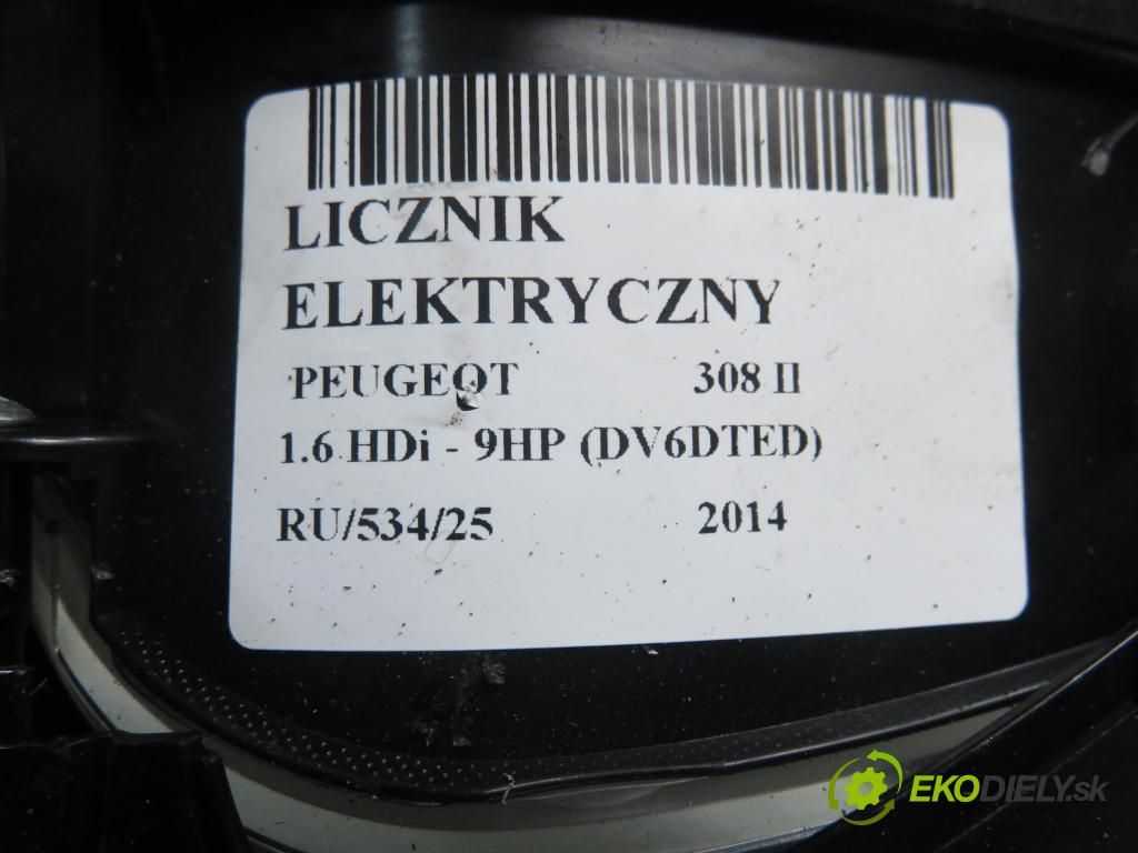 PEUGEOT 308 II HB 2014 68,00 1.6 HDi - 9HP (DV6DTED) 1560,00 prístrojovka elektrický 9807588280