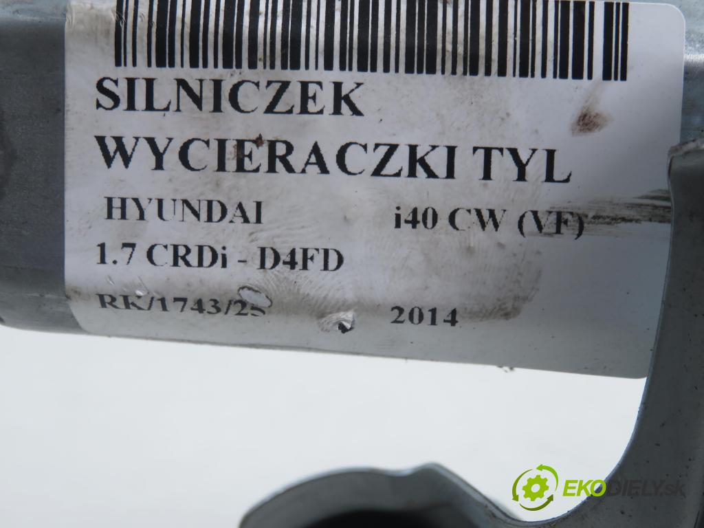 HYUNDAI i40 CW (VF) KOMBI 2014 100,00 1.7 CRDi 136 - D4FD 1685,00 Motorček stierače zadné 987003Z000 ; 035111660