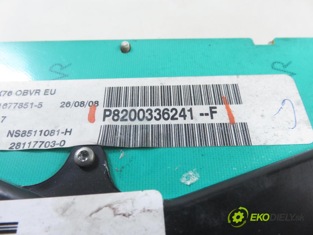 RENAULT KANGOO (KC0/1_) KOMBIVAN 2008 50,00 1.5 dCi 68 - K9K 714 1461,00 prístrojovka elektrický P8200336241F