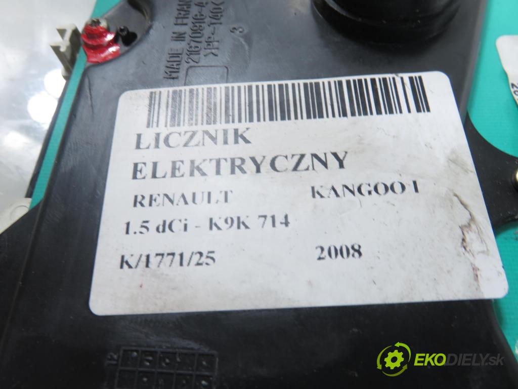 RENAULT KANGOO (KC0/1_) KOMBIVAN 2008 50,00 1.5 dCi 68 - K9K 714 1461,00 prístrojovka elektrický P8200336241F