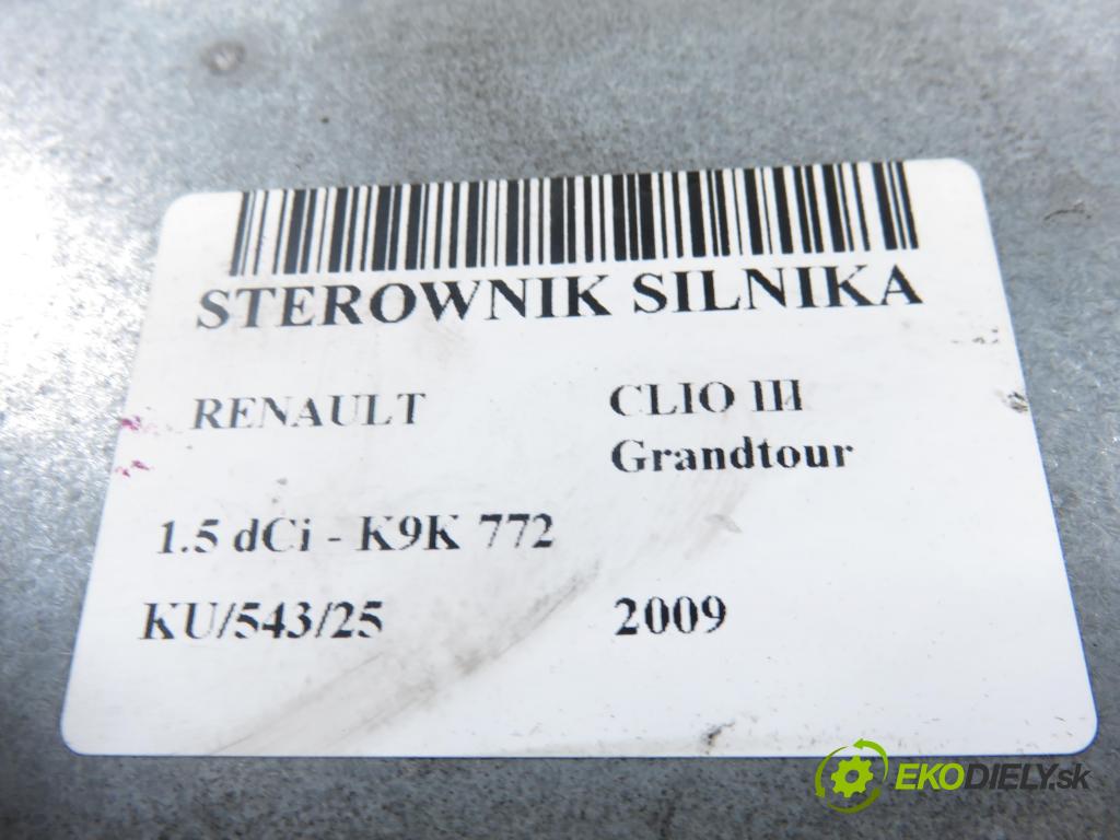 RENAULT CLIO III Grandtour (KR0/1_) KOMBI 2009 65,00 1.5 dCi - K9K 772 1461,00 Riadiaca jednotka Motor S126074108B ; 8200847131 ; 8200680832