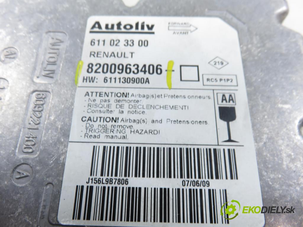 RENAULT CLIO III Grandtour (KR0/1_) KOMBI 2009 65,00 1.5 dCi - K9K 772 1461,00 MODUL air BAG 8200963406