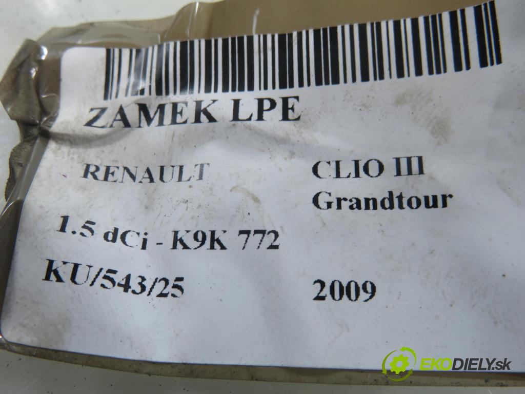 RENAULT CLIO III Grandtour (KR0/1_) KOMBI 2009 65,00 1.5 dCi - K9K 772 1461,00 zámok 8200300123J