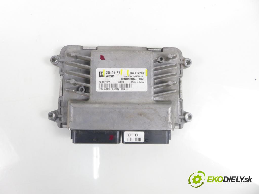 CHEVROLET spar HB 2013 50,00 1.0 S-TEC II 16V - B10D1 995,00 Riadiaca jednotka Motor 5WY1V20A ; 25191187 ; 96958816
