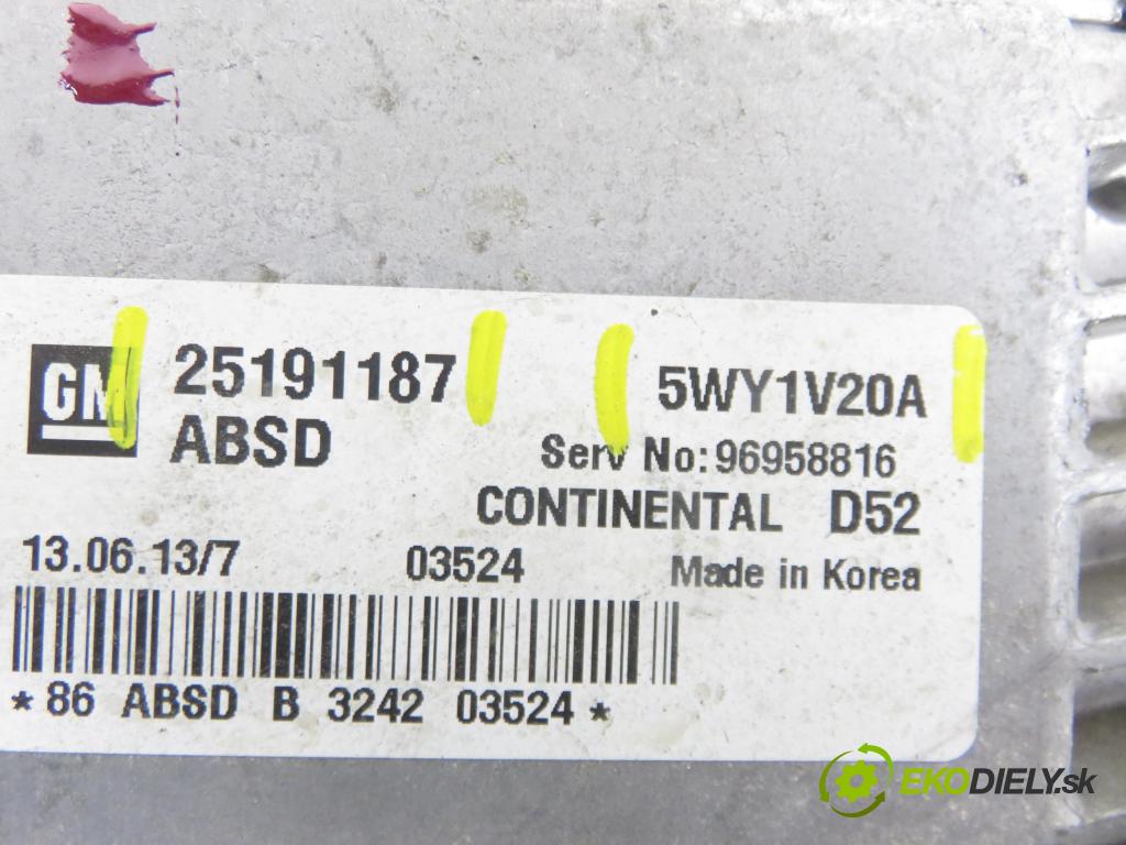 CHEVROLET spar HB 2013 50,00 1.0 S-TEC II 16V - B10D1 995,00 Riadiaca jednotka Motor 5WY1V20A ; 25191187 ; 96958816