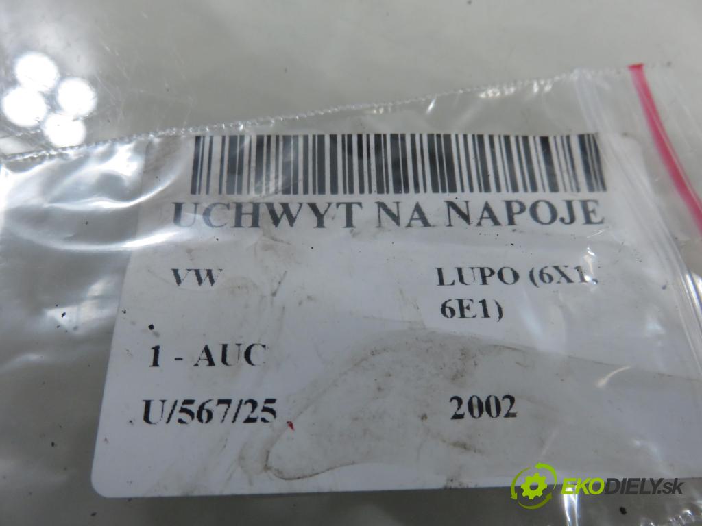 VW LUPO (6X1, 6E1) HB 2002 37,00 1 - AUC 999,00 držák na nápoje 6E1858569B (Držák nápojů)