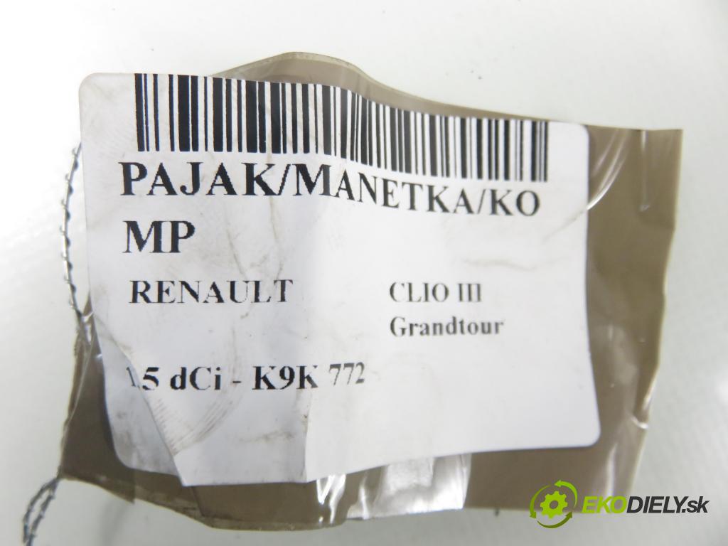 RENAULT CLIO III Grandtour (KR0/1_) KOMBI 2009 65,00 1.5 dCi - K9K 772 1461,00 PAKA/ŘAZENÍ/SADA: 8200627615 ; 8200627578K