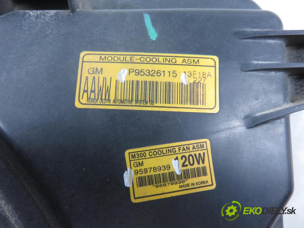 CHEVROLET spar HB 2013 50,00 1.0 S-TEC II 16V - B10D1 995,00 ventilátor chladič PODNEBÍ / VODA 95978939 ; P95326115