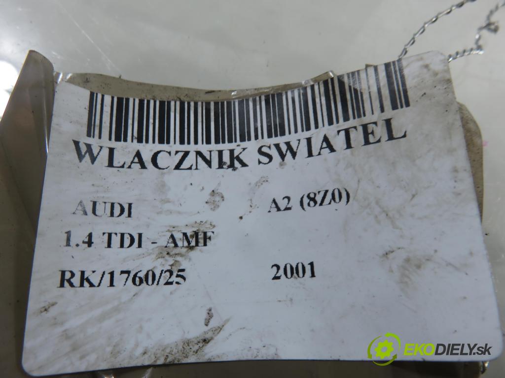 AUDI A2 (8Z0) HB 2001 55,00 1.4 TDI - AMF 1422,00 přepínač světla 8Z1941531D