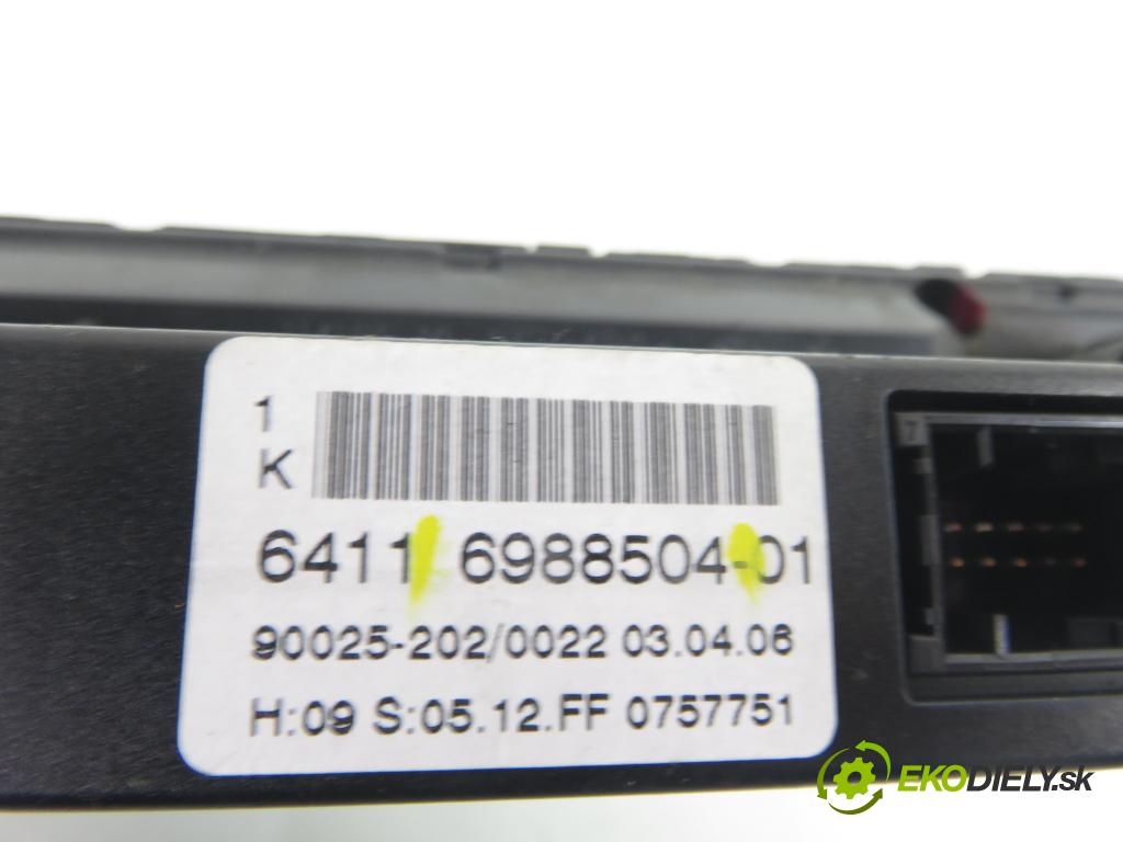 BMW 5 (E60) SEDAN 2006 170,00 530 xd 231 - M57 D30 (306D3) 2993,00 Panel kúrenia KLIMATRONIK 6988504