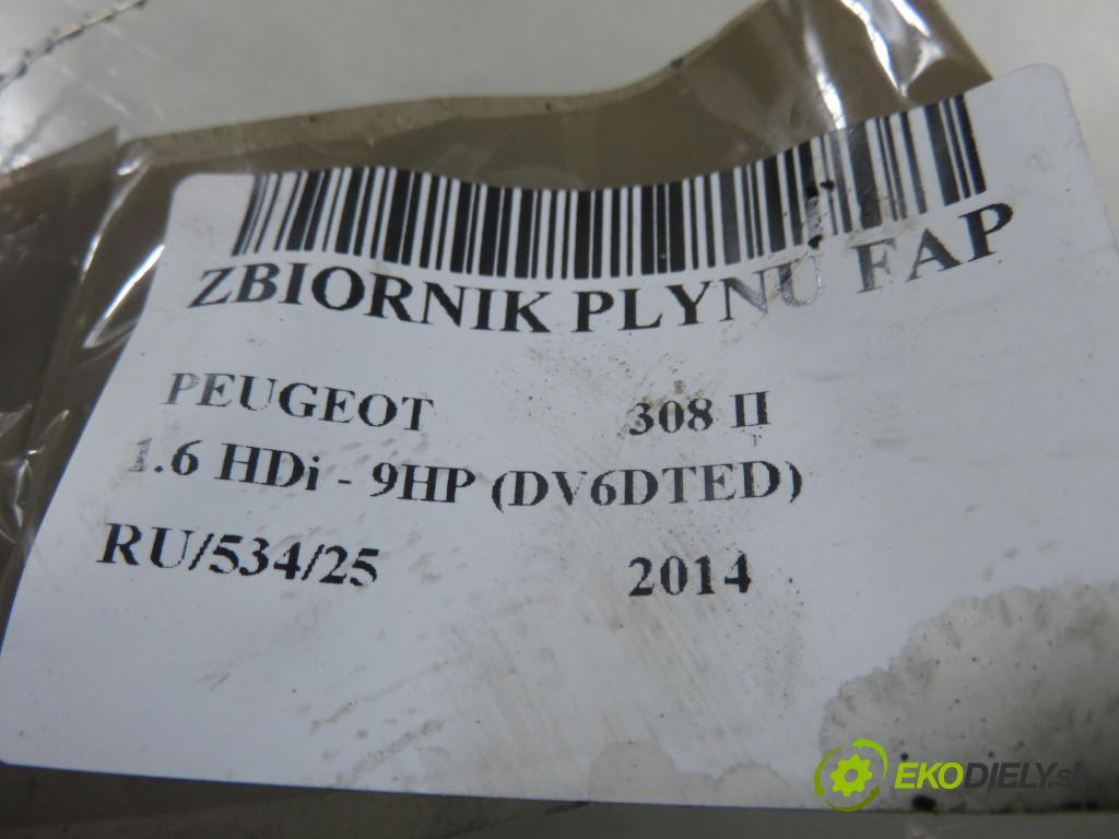 PEUGEOT 308 II HB 2014 68,00 1.6 HDi - 9HP (DV6DTED) 1560,00 nádržka TEKUTINA: FAP 9800323280