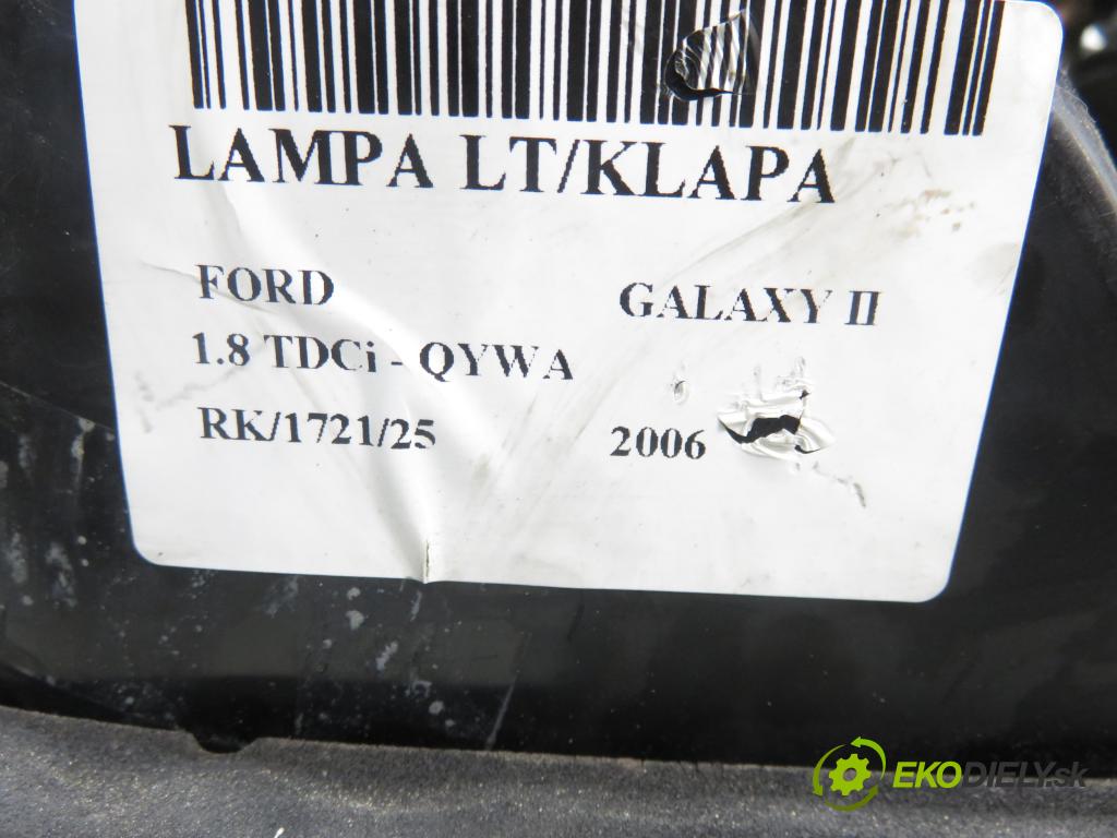 FORD GALAXY (WA6) MINIVAN 2006 92,00 1.8 TDCi - QYWA 1753,00 Svetlo ľavé zadné kufor