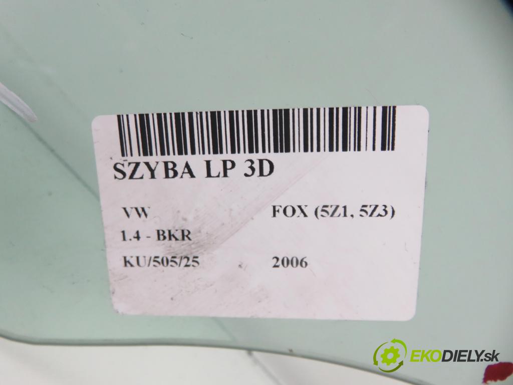 VW FOX (5Z1, 5Z3) HB 2006 55,00 1.4 - BKR 1390,00 okno LP 3D