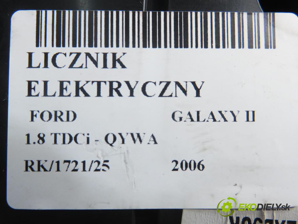 FORD GALAXY (WA6) MINIVAN 2006 92,00 1.8 TDCi - QYWA 1753,00 prístrojovka elektrický 6M2T10849CK ; VP6M2F10849CK