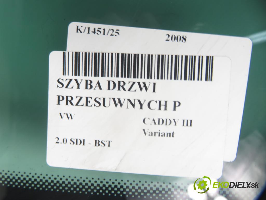 VW CADDY III Variant (2KB, 2KJ, 2CB, 2CJ) FURGON 2008 51,00 2.0 SDI - BST 1968,00 okno dveře posúvne P
