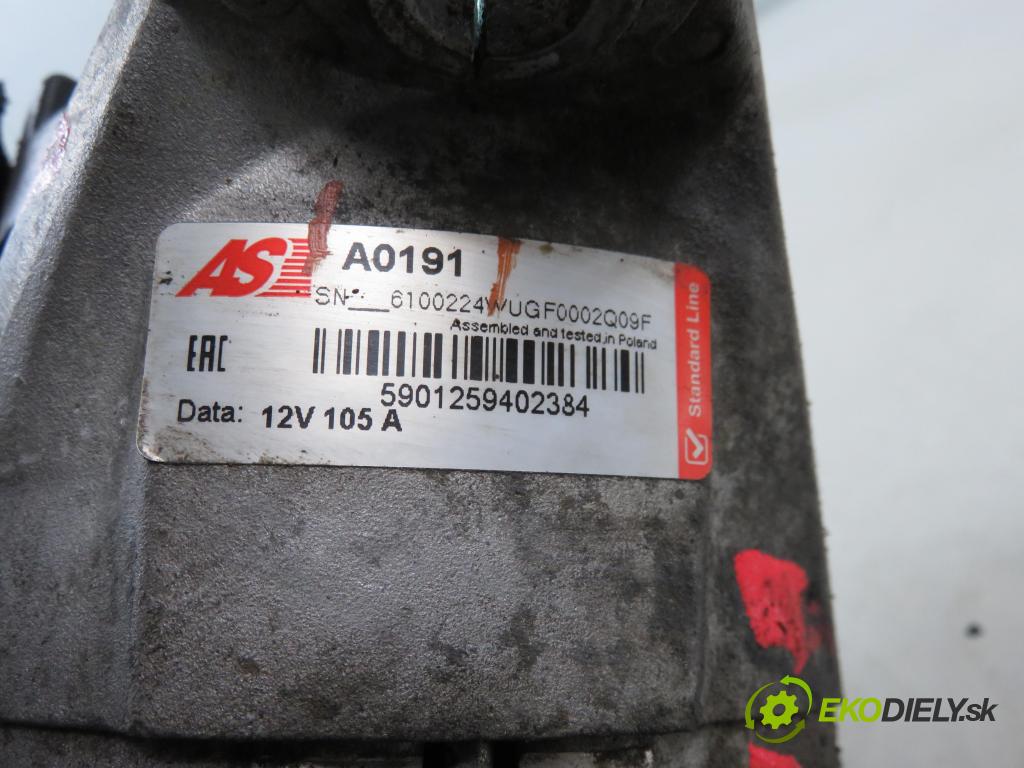 FIAT MULTIPLA (186_) MINIVAN 2005 0,00 1.6 - 182 B6.000 1596,00 Alternátor A0191 (Alternátor)