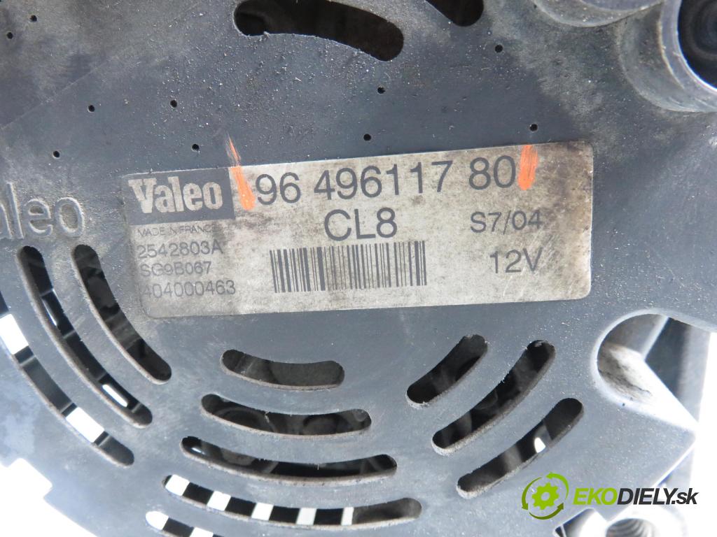 PEUGEOT 307 Break (3E) KOMBI 2003 80,00 1.6 16V - NFU (TU5JP4) 1587,00 Alternátor 9649611780 (Alternátor)