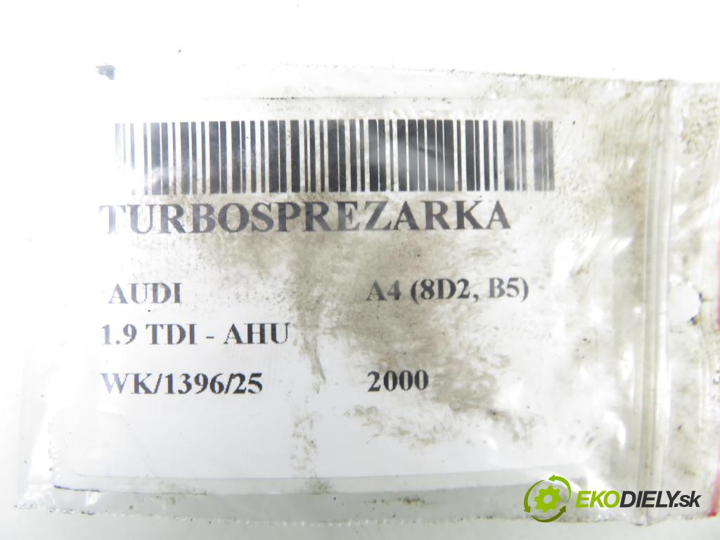AUDI A4 (8D2, B5) SEDAN 2000 66,00 1.9 TDI - AHU 1896,00 Turbodúchadlo 028145702 (Turbodúchadlo (kompletné))
