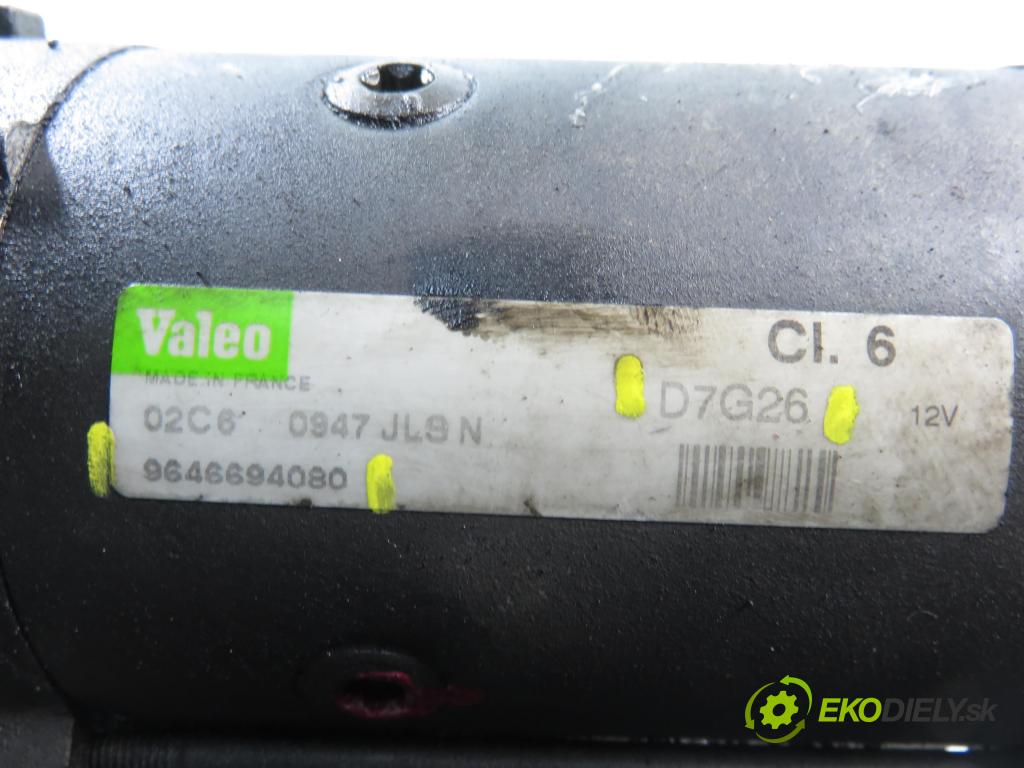 CITROEN BERLINGO / BERLINGO FIRST nadwozie wielkoprzestrzenne (MPV) KOMBIVAN 2006 55,00 1.6 HDI 75 (MF9HW) - 9HW (DV6BTED4) 1560,00 Štartér 9646694080 ; D7G26 (Štartér)