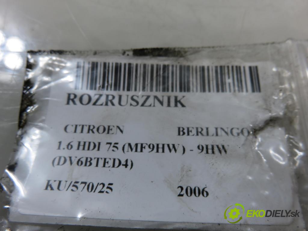 CITROEN BERLINGO / BERLINGO FIRST nadwozie wielkoprzestrzenne (MPV) KOMBIVAN 2006 55,00 1.6 HDI 75 (MF9HW) - 9HW (DV6BTED4) 1560,00 Štartér 9646694080 ; D7G26 (Štartér)