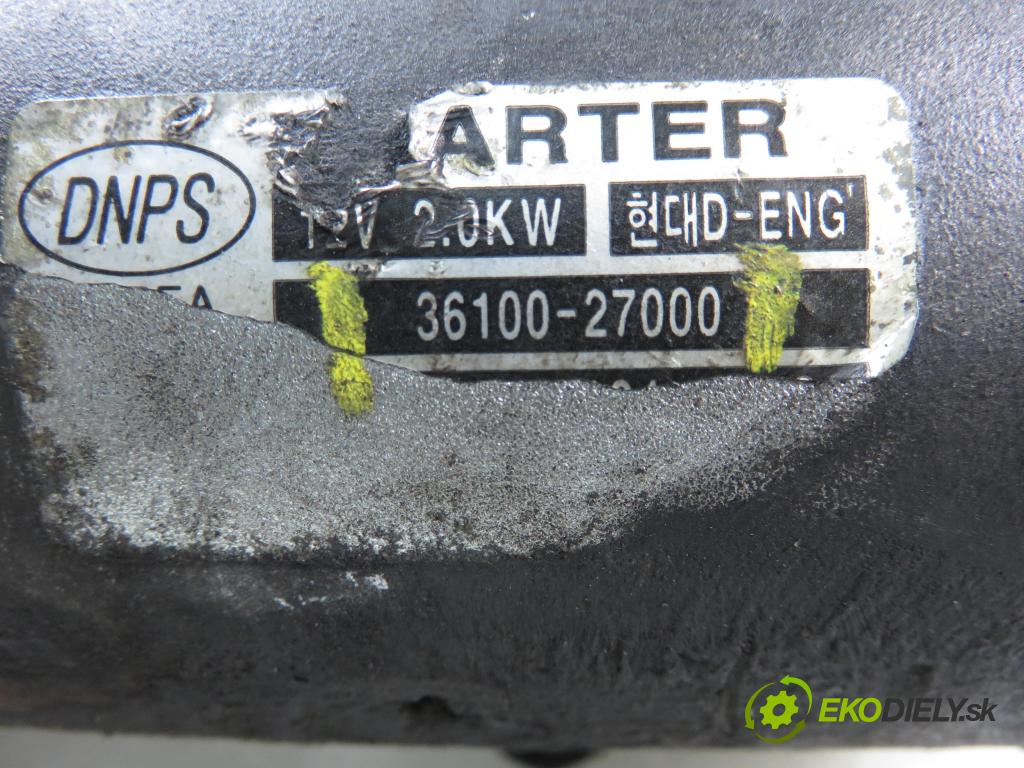 HYUNDAI TRAJET (FO) MINIVAN 2006 83,00 2.0 CRDi 113 1991,00 Štartér 3610027000 (Štartér)