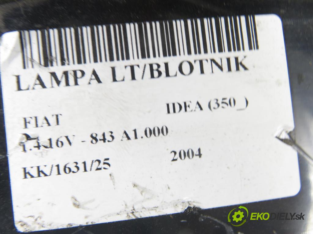FIAT IDEA (350_) HB 2004 70,00 1.4 16V 95 - 843 A1.000 1368,00 Svetlo ľavé zadné 46829509
