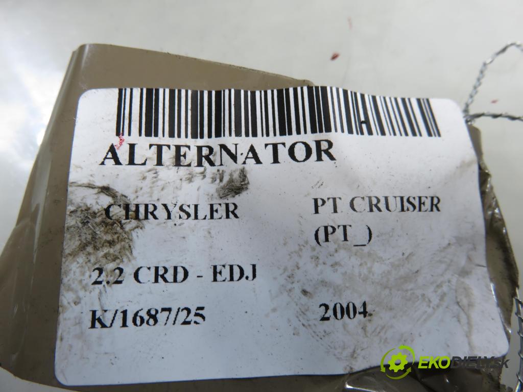 CHRYSLER PT CRUISER (PT_) HB 2004 89,00 2.2 CRD 121 - EDJ 2148,00 Alternátor 0124615032 ; A013154702 (Alternátor)