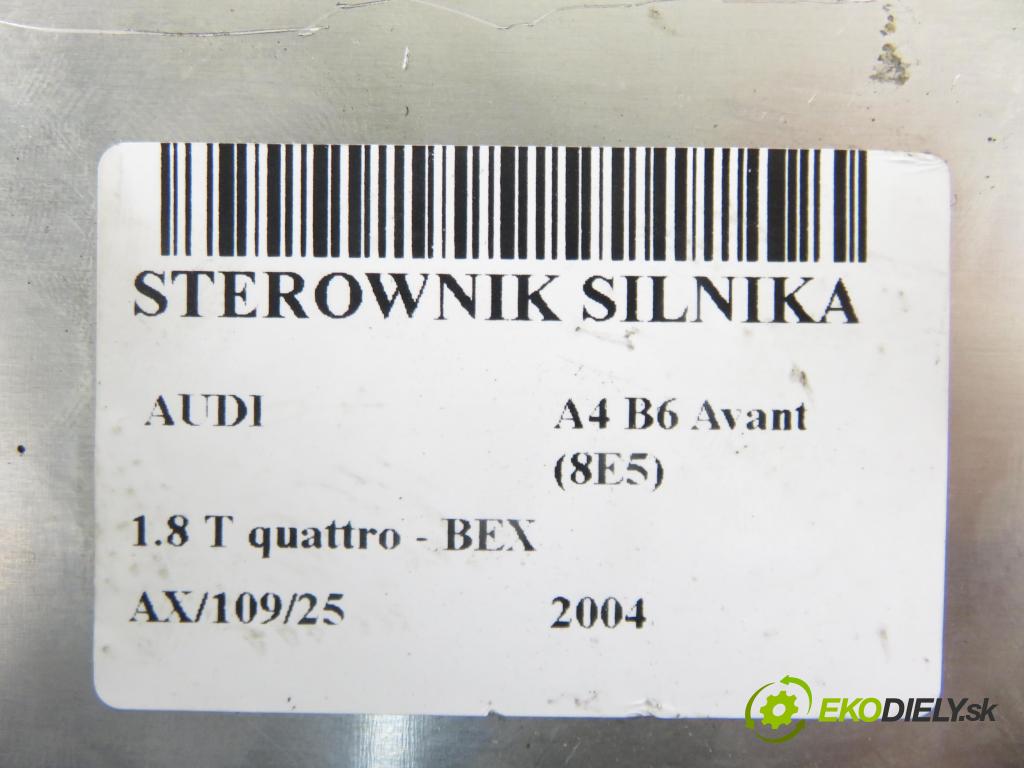 AUDI A4 Avant (8E5, B6) KOMBI 2004 140,00 1.8 T quattro - BEX 1781,00 Riadiaca jednotka Motor 8E0909518AS ; 0261208500