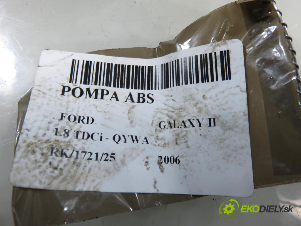 FORD GALAXY (WA6) MINIVAN 2006 92,00 1.8 TDCi - QYWA 1753,00 Pumpa ABS 6G912C405AJ (Pumpa ABS)