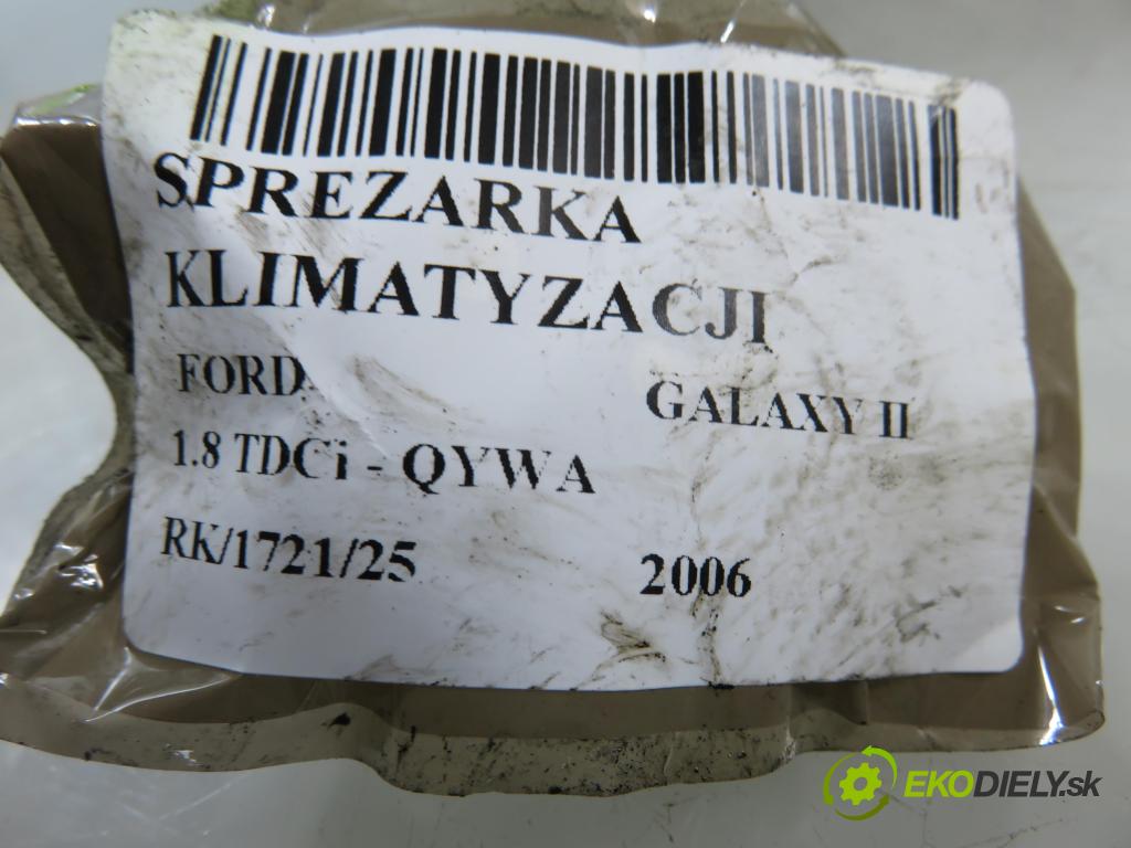 FORD GALAXY (WA6) MINIVAN 2006 92,00 1.8 TDCi - QYWA 1753,00 KOMPRESOR: klimatizácie 6G9119D629GC (Kompresor klimatizácie)