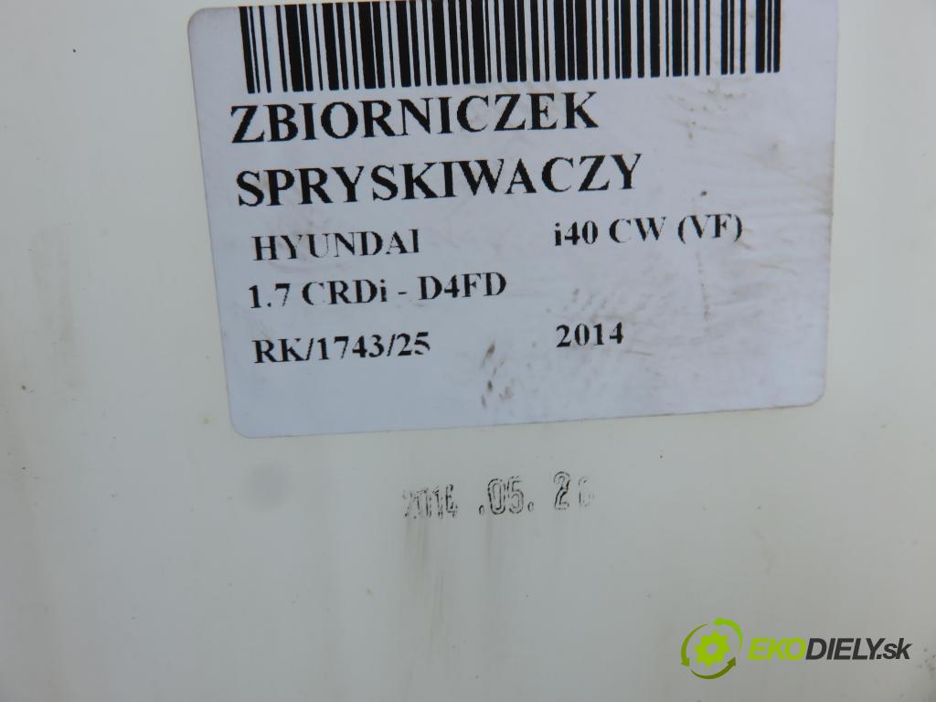 HYUNDAI i40 CW (VF) KOMBI 2014 100,00 1.7 CRDi 136 - D4FD 1685,00 nádržka ostřikovačů 986103Z550 ; 986103Z500 (Klika dveří ostatní)