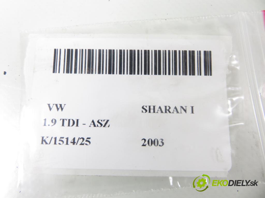 VW SHARAN (7M8, 7M9, 7M6) VAN 2003 96,00 1.9 TDI PD 130 - ASZ 1896,00 Snímač nárazu 5WK42895 ; 6Q0909606 (Snímač nárazu)