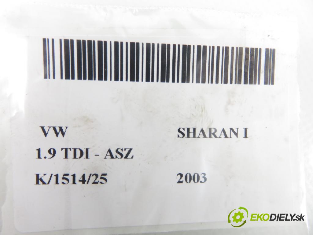 VW SHARAN (7M8, 7M9, 7M6) VAN 2003 96,00 1.9 TDI PD 130 - ASZ 1896,00 Snímač nárazu 5WK42895 ; 6Q0909606 (Snímač nárazu)