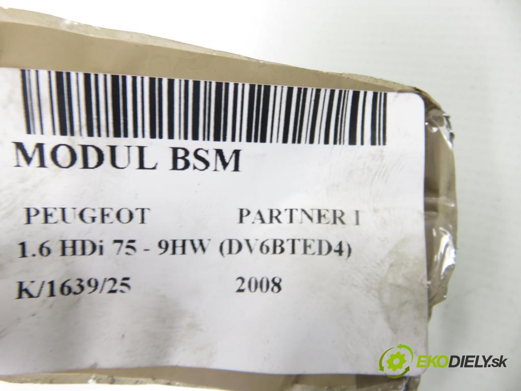 PEUGEOT PARTNER Skrzynia (5_, G_) KOMBIVAN 2008 55,00 1.6 HDi 75 - 9HW (DV6BTED4) 1560,00 MODUL BSM U118470002J ; 9650618580