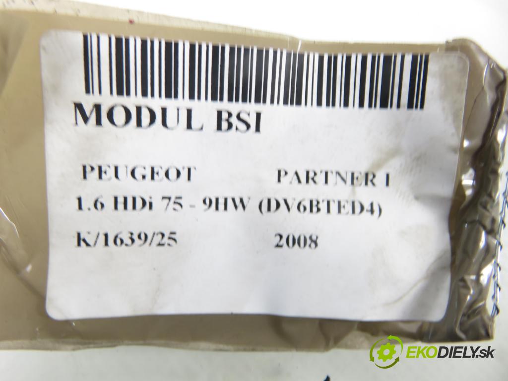 PEUGEOT PARTNER Skrzynia (5_, G_) KOMBIVAN 2008 55,00 1.6 HDi 75 - 9HW (DV6BTED4) 1560,00 MODUL BSI S118085320F ; 9657999680