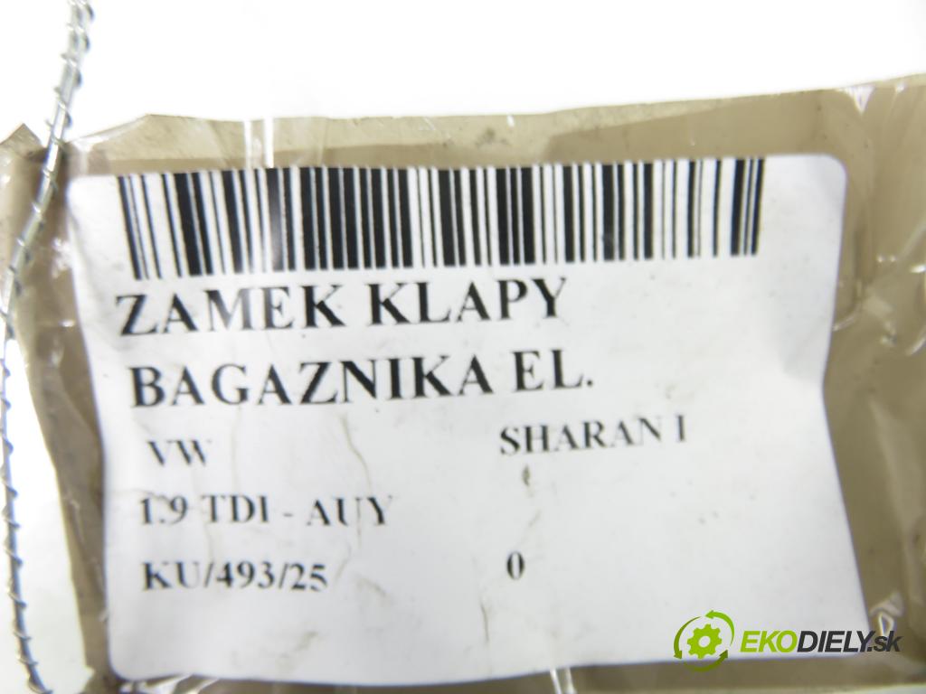 VW SHARAN (7M8, 7M9, 7M6) VAN 2006 85,00 1.9 TDI PD 115 - AUY 1896,00 zámok dveří kufr EL. 7M4827501D