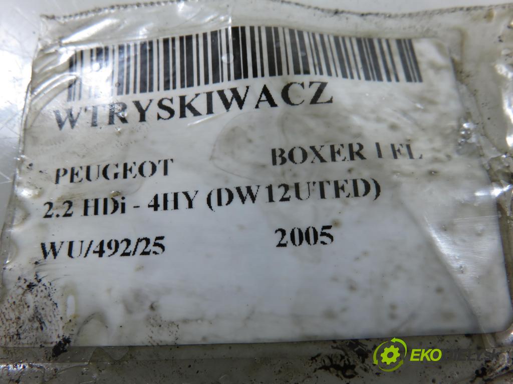 PEUGEOT BOXER Skrzynia (244) FURGON 2005 74,00 2.2 HDi - 4HY (DW12UTED) 2179,00 vstrekovač 0445110076 (Vstrekovač paliva)