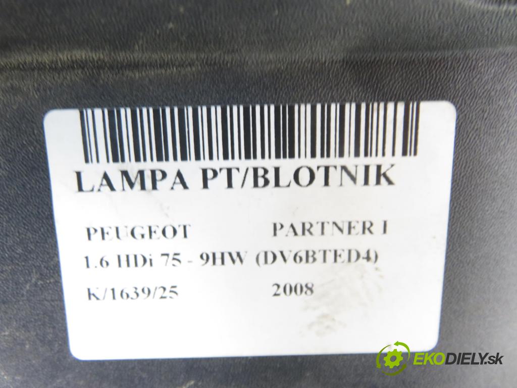 PEUGEOT PARTNER Skrzynia (5_, G_) KOMBIVAN 2008 55,00 1.6 HDi 75 - 9HW (DV6BTED4) 1560,00 Svetlo pravé zadné