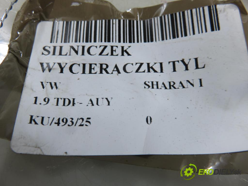 VW SHARAN (7M8, 7M9, 7M6) VAN 2006 85,00 1.9 TDI PD 115 - AUY 1896,00 Motorček stierače zadné 7M3955711A ; 404849B