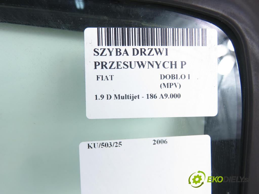 FIAT DOBLO nadwozie wielkoprzestrzenne (MPV) (119_, 223_) KOMBIVAN 2006 88,00 1.9 D Multijet - 186 A9.000 1910,00 okno dveře posúvne P